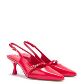 Ines Pump In Scarlet Leather | Larroude
