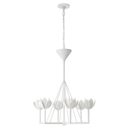 Visual Comfort Alberto Regency Plaster White Single Tier Chandelier - Small | Kathy Kuo Home