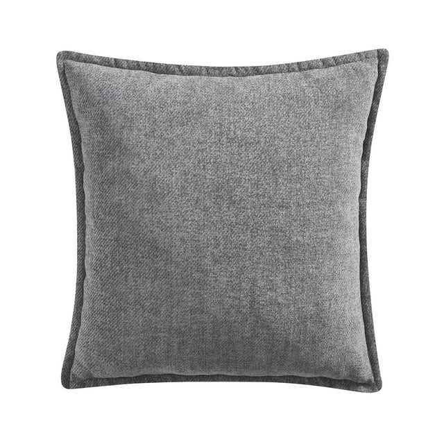 Mainstays 22" x 22" Grey Chenille Flange Decorative Pillow | Walmart (US)