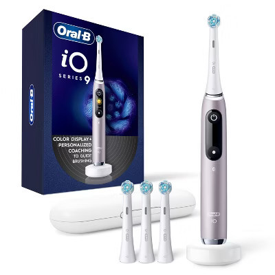 Oral-B iO Series 9 Electric Toothbrush with 4 Brush Heads - Rose Quartz | Target