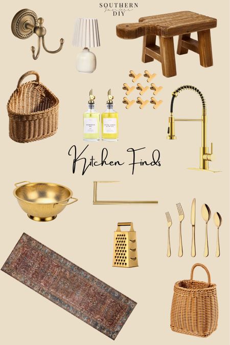 All the best kitchen finds: brass kitchen, gold kitchen, traditional kitchen, kitchen decor, kitchen faucet, kitchen baskets 

#LTKFind #LTKhome #LTKstyletip