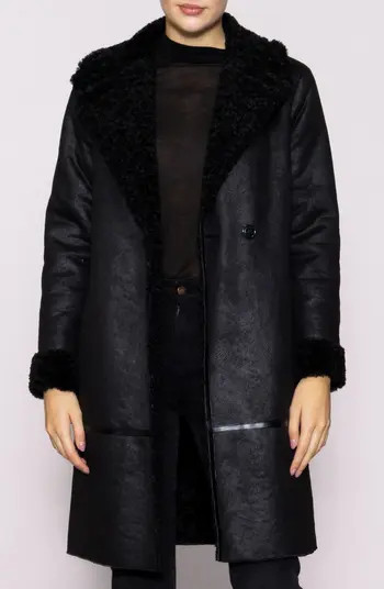 MELLODAY Faux Shearling Lined Faux Leather Coat | Nordstromrack | Nordstrom Rack