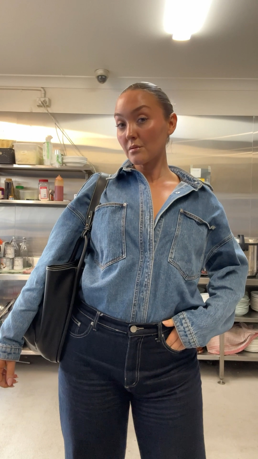 Today’s outfit wearing double denim Henne shirt and Jag jeans with Alias Mae boots and new Charles and Keith bag which has taken its place as my everyday black bag. Wearing size 12/M 

#LTKwinter #LTKmidsize #LTKaustralia