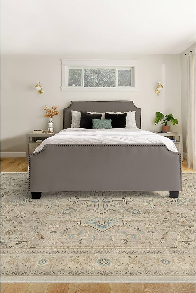 RUGGABLE Kamran Washable Rug - Perfect Washable Area Rug for Living Room, Bedroom, Kids Room, Nur... | Amazon (US)