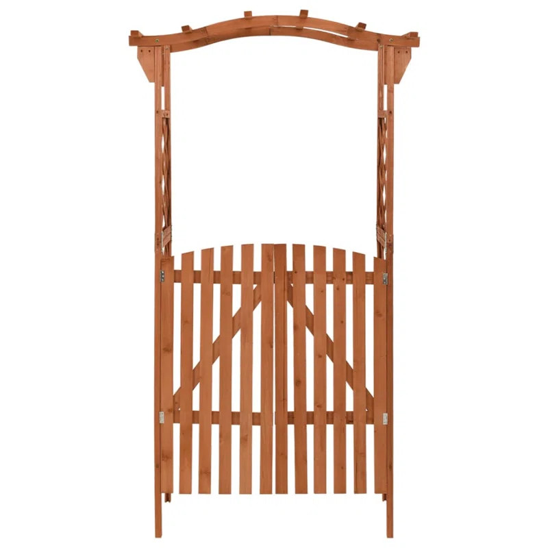 45.7" W x 45.7" D Solid Wood Arbor in Gray | Wayfair North America