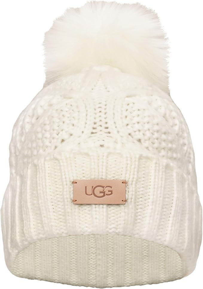 UGG Women's Cable Pom Beanie | Amazon (US)