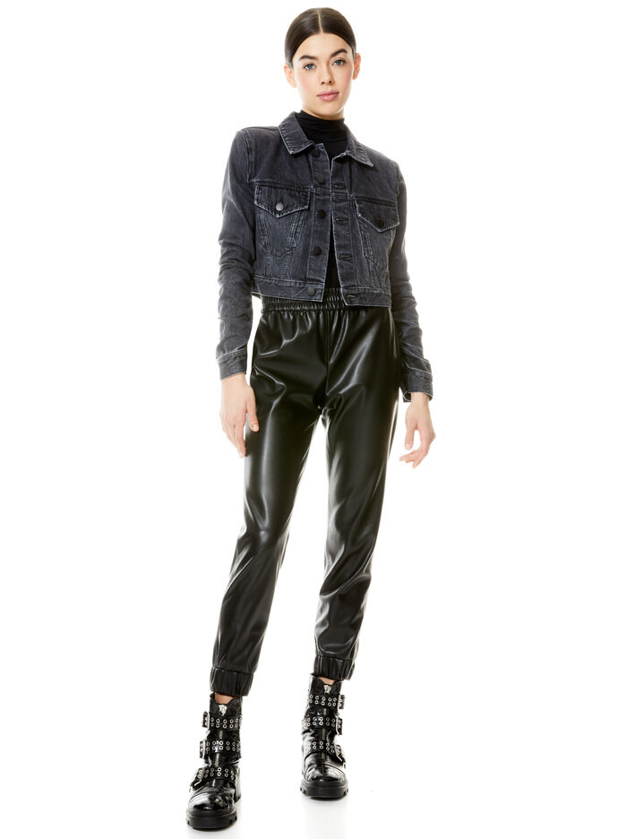PETE VEGAN LEATHER JOGGER | Alice + Olivia