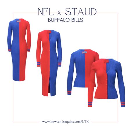 STAUD x NFL: Buffalo Bills 💙❤️

Colorblocked Knit Button-Up Sweater Dress & Cargo Sweater

So cute for football Sunday game day! 🏈

#LTKSeasonal #LTKstyletip