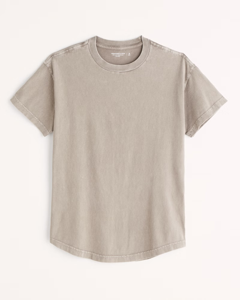 Men's Essential Curved Hem Tee | Men's Clearance | Abercrombie.com | Abercrombie & Fitch (US)