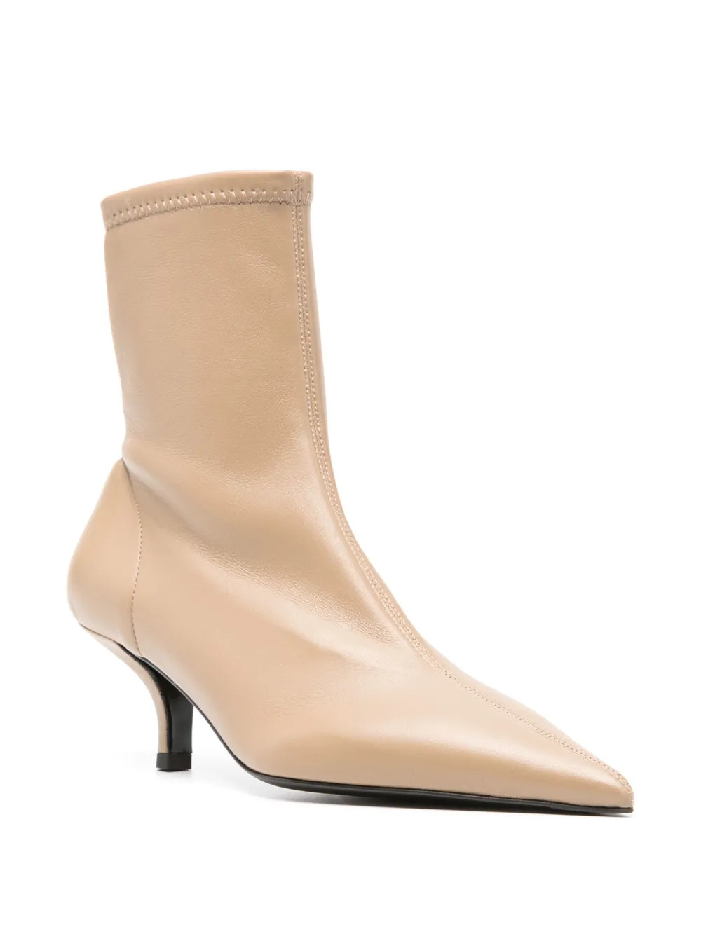 TOTEME 55mm The Heeled Sock Boots | Brown | FARFETCH UZ | Farfetch Global