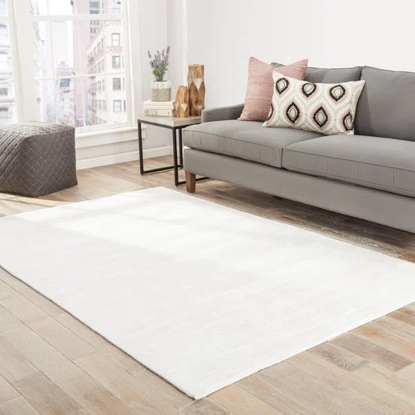 Sara Handmade Handwoven White Area Rug | Wayfair North America