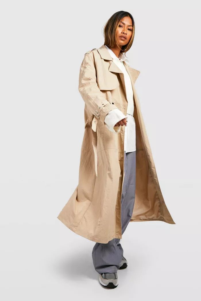 Parachute Belted Trench Coat | Boohoo.com (UK & IE)