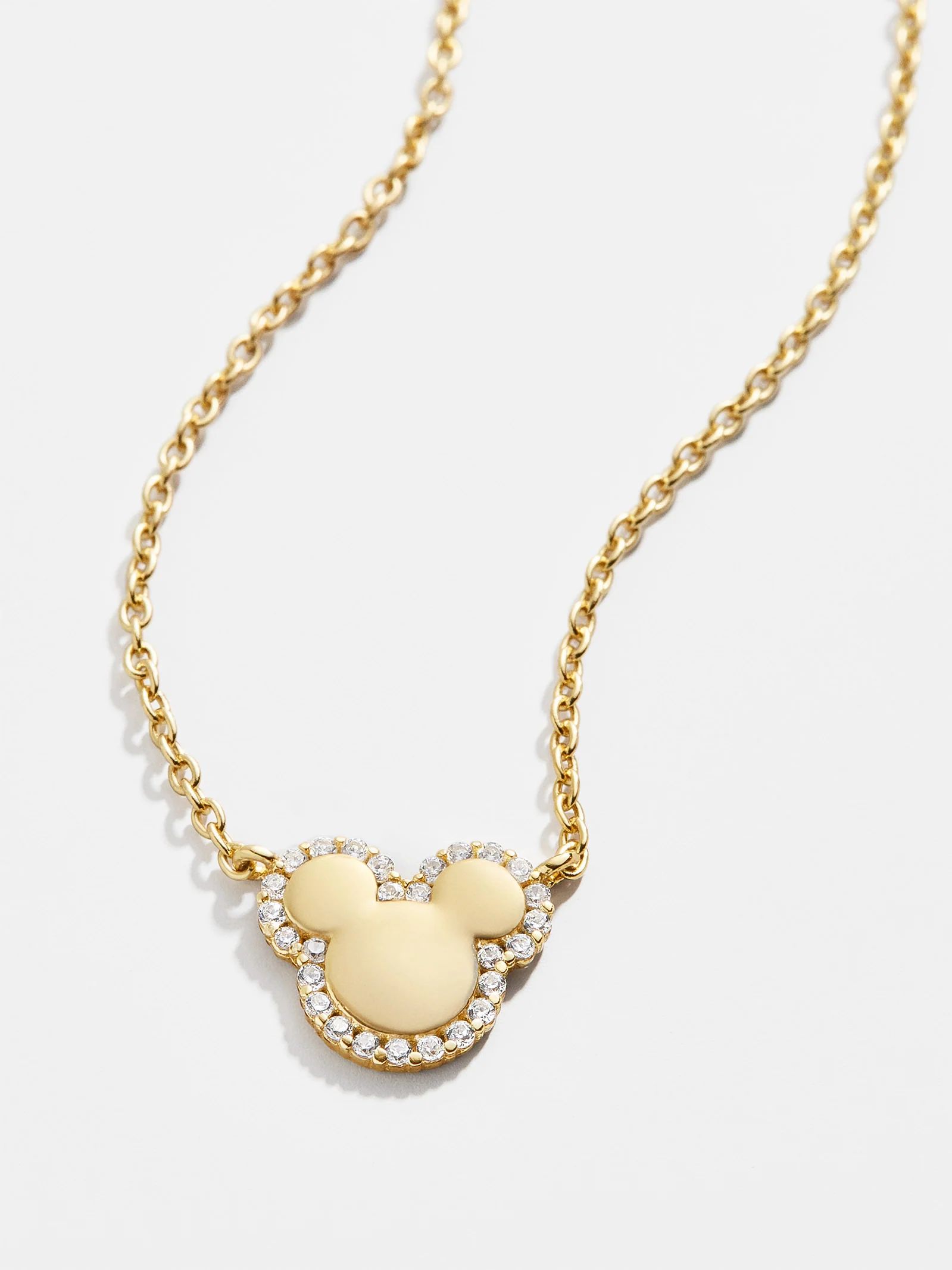 Mickey Mouse Disney 18K Gold Plated Sterling Silver Necklace | BaubleBar (US)