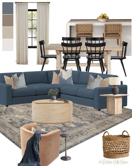 Living room decor, open concept living room decor ideas, living room mood board, sectional sofa, dining room decor ideas #livingroom

#LTKStyleTip #LTKSaleAlert #LTKHome