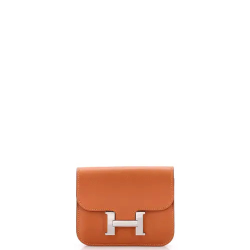 Pre-Owned Hermes Constance Slim Wallet Evercolor in Brown at Nordstrom | Nordstrom