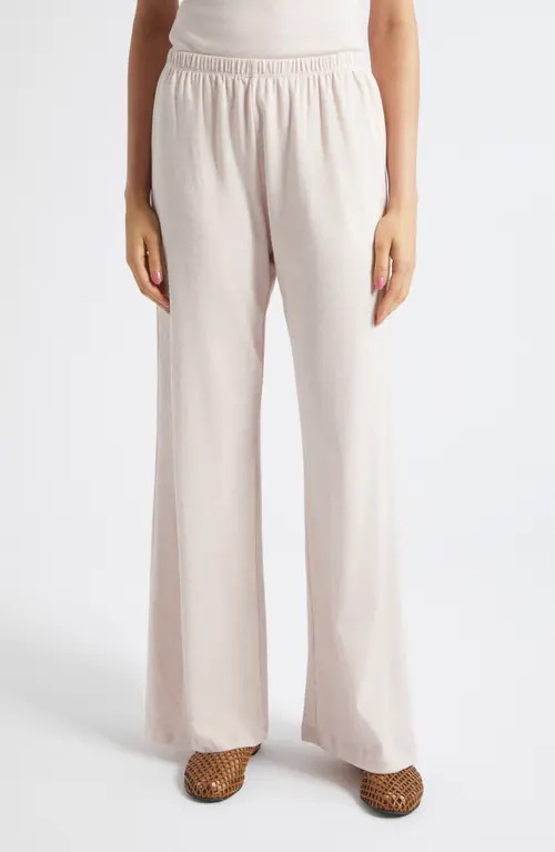 LESET Nando Cotton Lounge Pants in Petal Melange at Nordstrom, Size Medium | Nordstrom