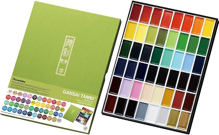 Kuretake Gansai Tambi Watercolor Paint Set, 48 Colors, Made in Japan | Amazon (US)