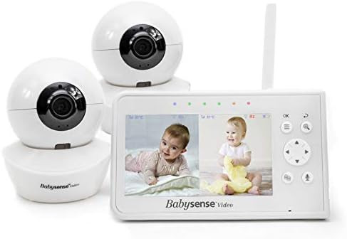 Baby Monitor, Babysense 4.3" Split Screen, Video Baby Monitor with Two Cameras and Audio, Remote ... | Amazon (US)