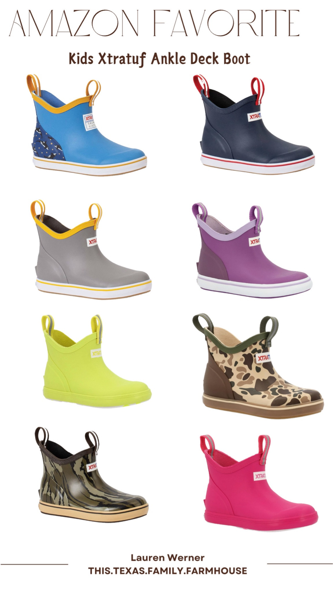 Excellent quality & my kids love these! My son is into fishing and hunting and these boots cross over for well for both sports. 

#LTKFindsUnder100 #LTKShoeCrush #LTKKids