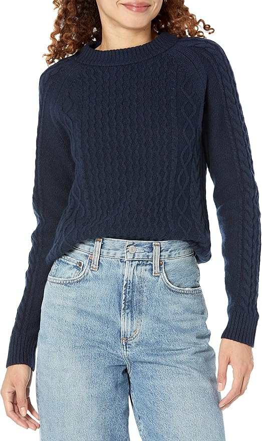 Amazon Essentials Women's Stitch Cable Sweater | Amazon (US)