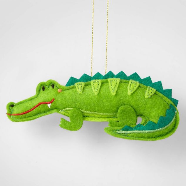 Fabric Crocodile Christmas Tree Ornament Green - Wondershop&#8482; | Target