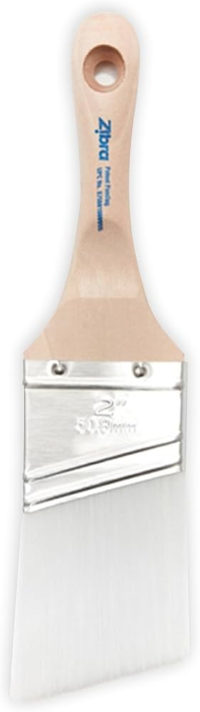 Zibra Precision Detail Paint Brush, Pro Grade, Angled for Cutting in, Trim and Furniture, 2-inch | Amazon (US)