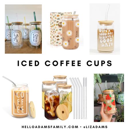 ICED COFFEE CUPS! My favorite glass coffee cups for your favorite cold coffee drinks (or any other drinks) to enjoy this summer! 🌼 

#LTKFind #LTKSeasonal #LTKunder50
