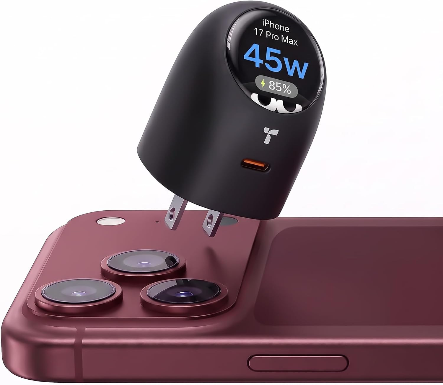 TORRAS FlashEye Dot Smart Display Charger 45W for iPhone 18 Pro Max, Black | Amazon (US)