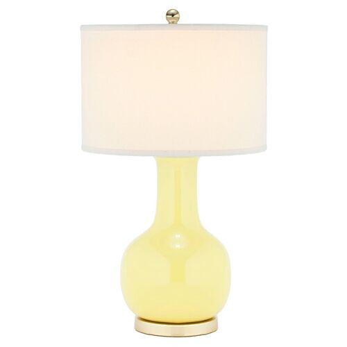 Evelyn Table Lamp, Yellow | One Kings Lane