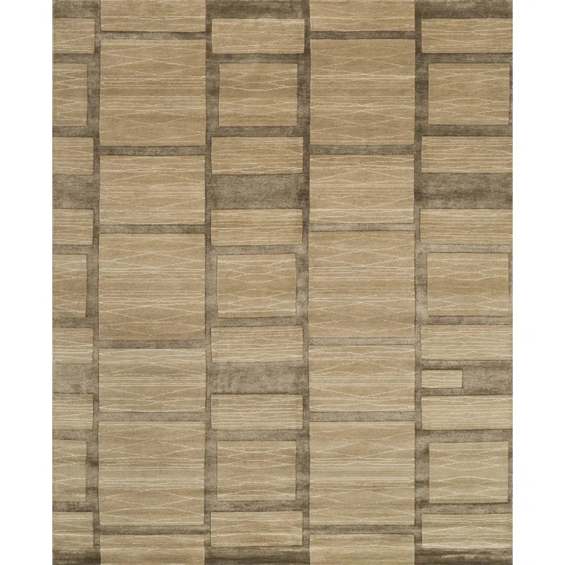 Hermitage Handmade Hand-Knotted Ash/Brown Rug | Wayfair North America