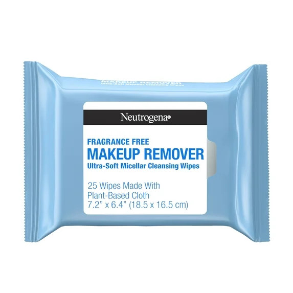 Neutrogena Makeup Remover Wipes & Face Cleansing Towelettes, Fragrance-Free, 25 Count | Walmart (US)