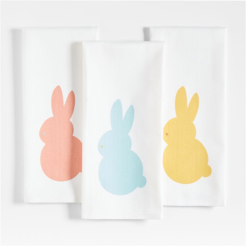 Easter Bunny Dish Towels, Set of 3 + Reviews | Crate & Barrel | Crate & Barrel