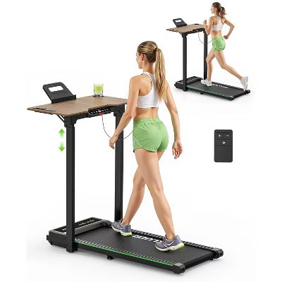 Akluer Walking Pad Treadmill with Adjustable Desk, 2.5HP Compact Under Desk Treadmill with Remote, Foldable Quiet Treadmill for Home Office | Target