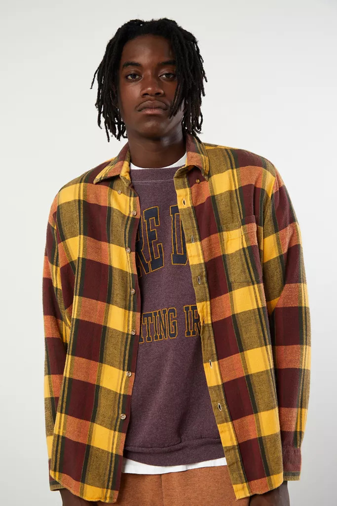 Urban Renewal Overdyed Vintage Flannel Shirt | Urban Outfitters (US and RoW)