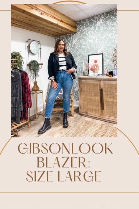 Gibsonlook Blazer-large 
Midsize Outfit, Madewell denim, Madewell jeans 

#LTKcurves #LTKunder100 #LTKFind