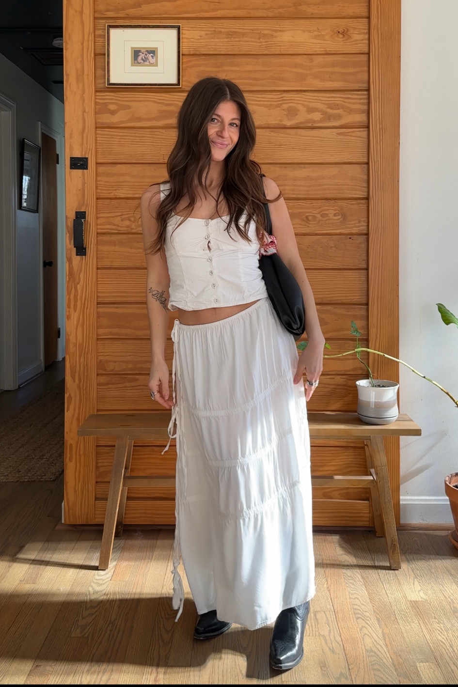 my most worn top in my closet - I will always grab this top. wearing a size 4 and the smallest size in skirt. 
20IVY discount code 🤍

#LTKSeasonal #LTKStyleTip #LTKFestival