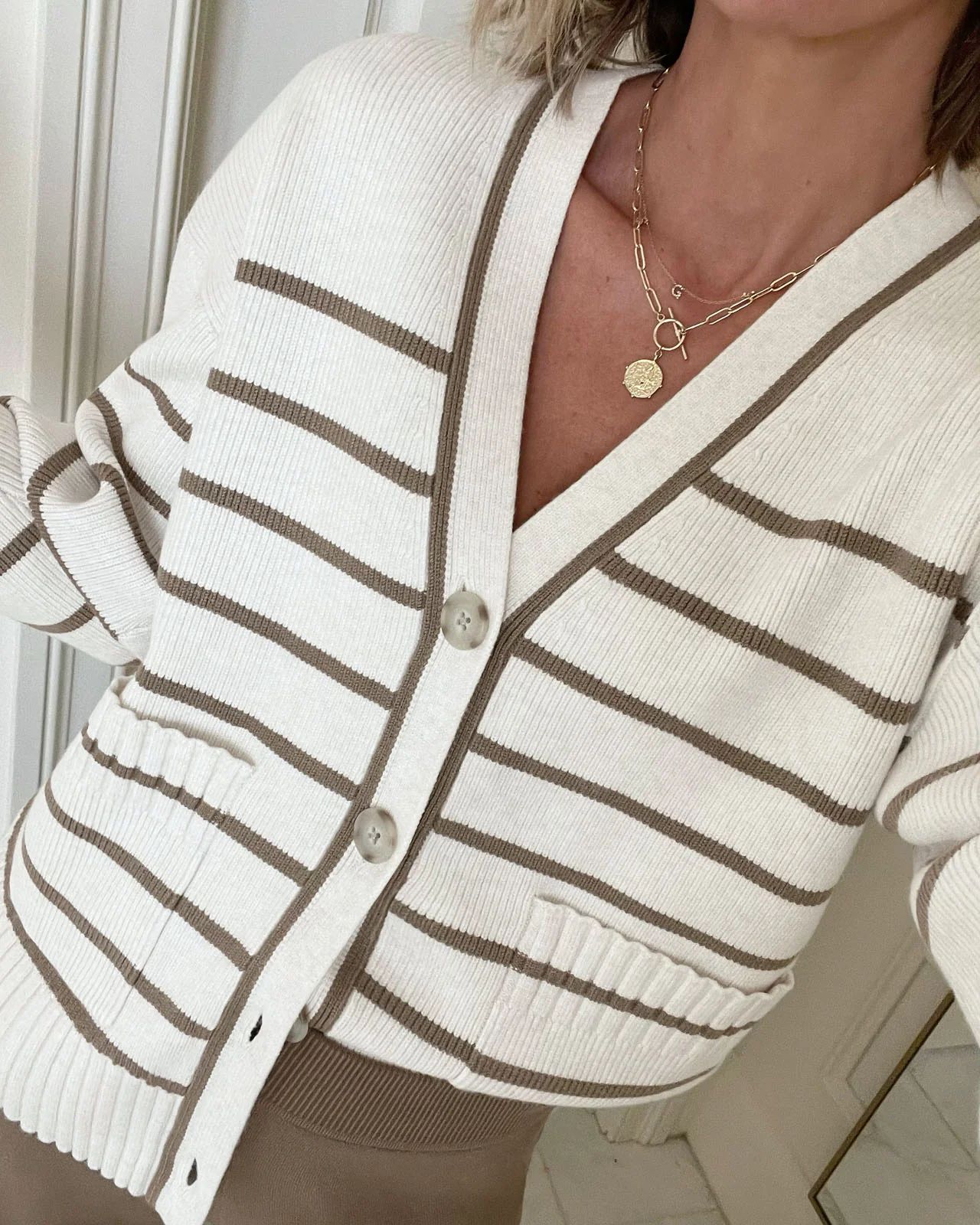 Splendid x @Cellajaneblog Stripe Button Front Cardigan | Splendid