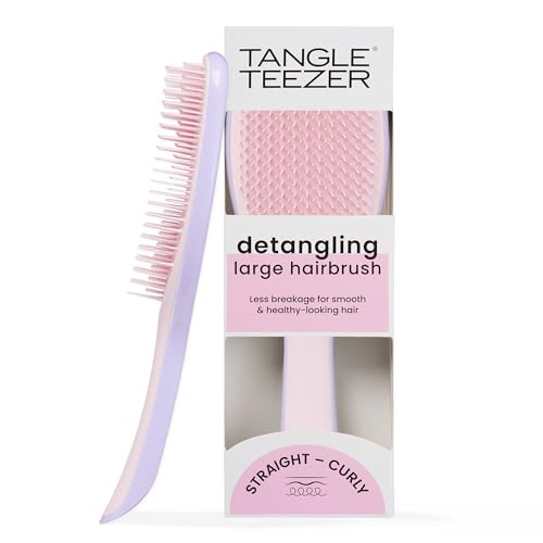 Tangle Teezer Ultimate Detangler Hairbrush for Wet & Dry Hair, Eliminates Knots & Reduces Breakage for Long, Thick, & Curly Hair Types, Large, Pink & Purple | Amazon (US)