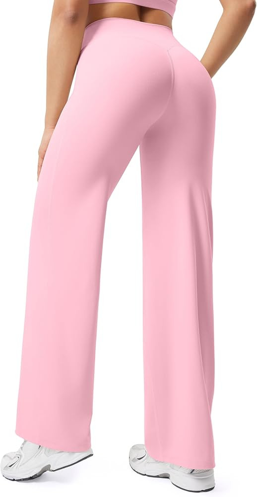 POSHDIVAH Creamlift Straight Leg Yoga Pants - 29"/31"/33" High Waisted No Front Seam Wide Leg Leg... | Amazon (US)