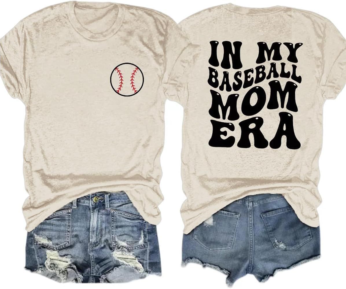 T-Shirt for Mama Women's Mom Life Graphic Tees Casual Cute Mother's Day Tops for Mommy | Amazon (US)