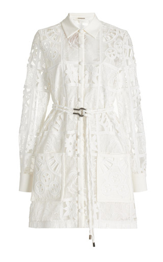 Tali Patchwork-Lace Mini Shirt Dress | Moda Operandi (Global)