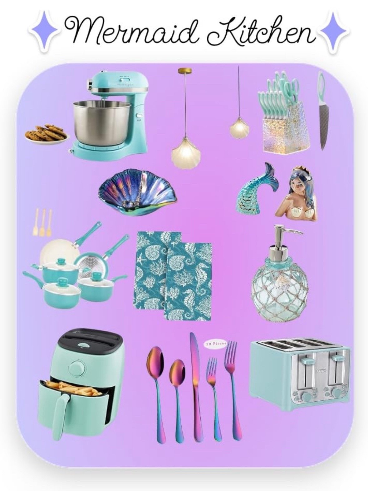 Mermaid inspired kitchen 🧜🏼‍♀️

#LTKHome #LTKSummerEdit #LTKFindsUnder100