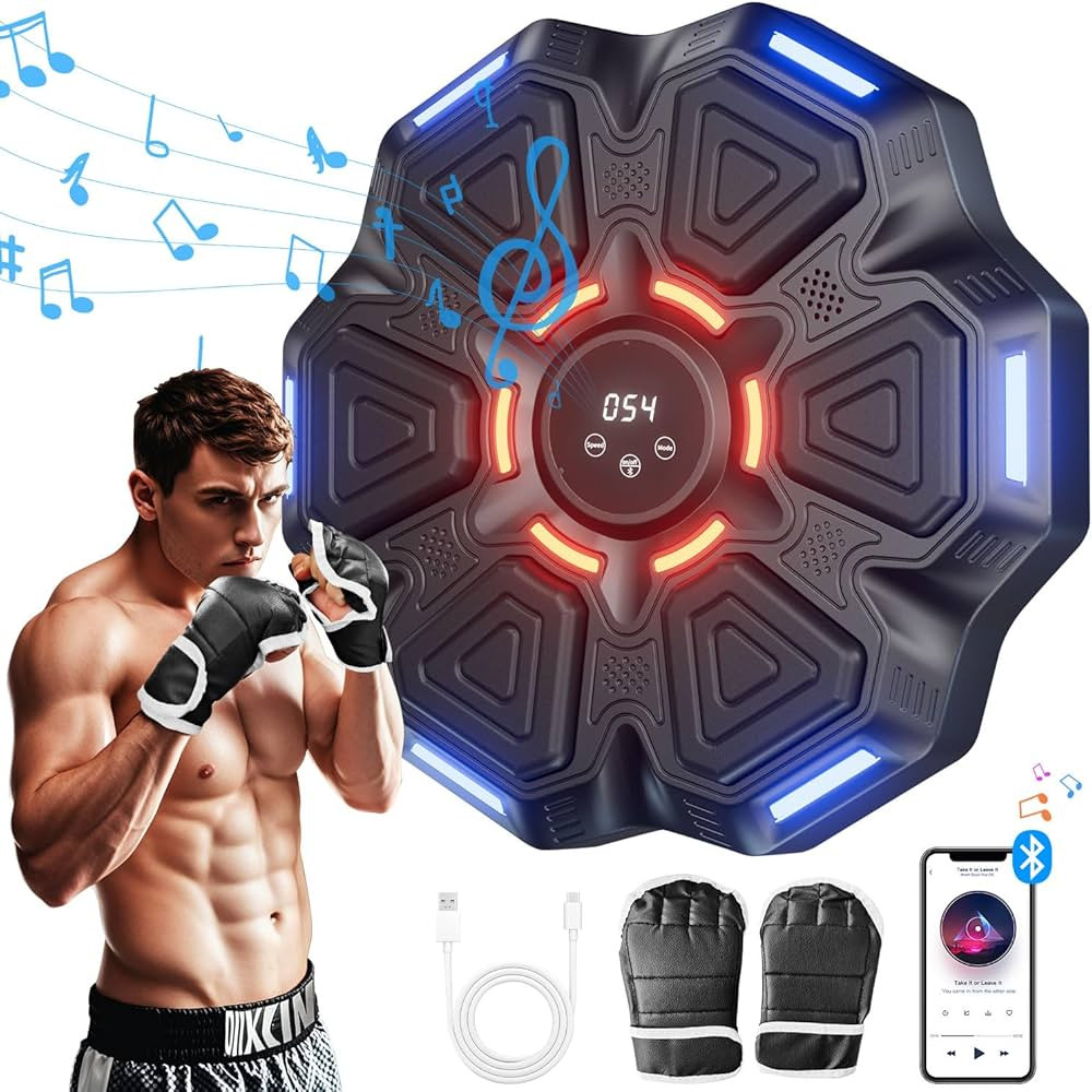 Music Boxing Machine，Smart Bluetooth Boxing Machine，Music Punch Machine for Kids and Adults... | Amazon (US)
