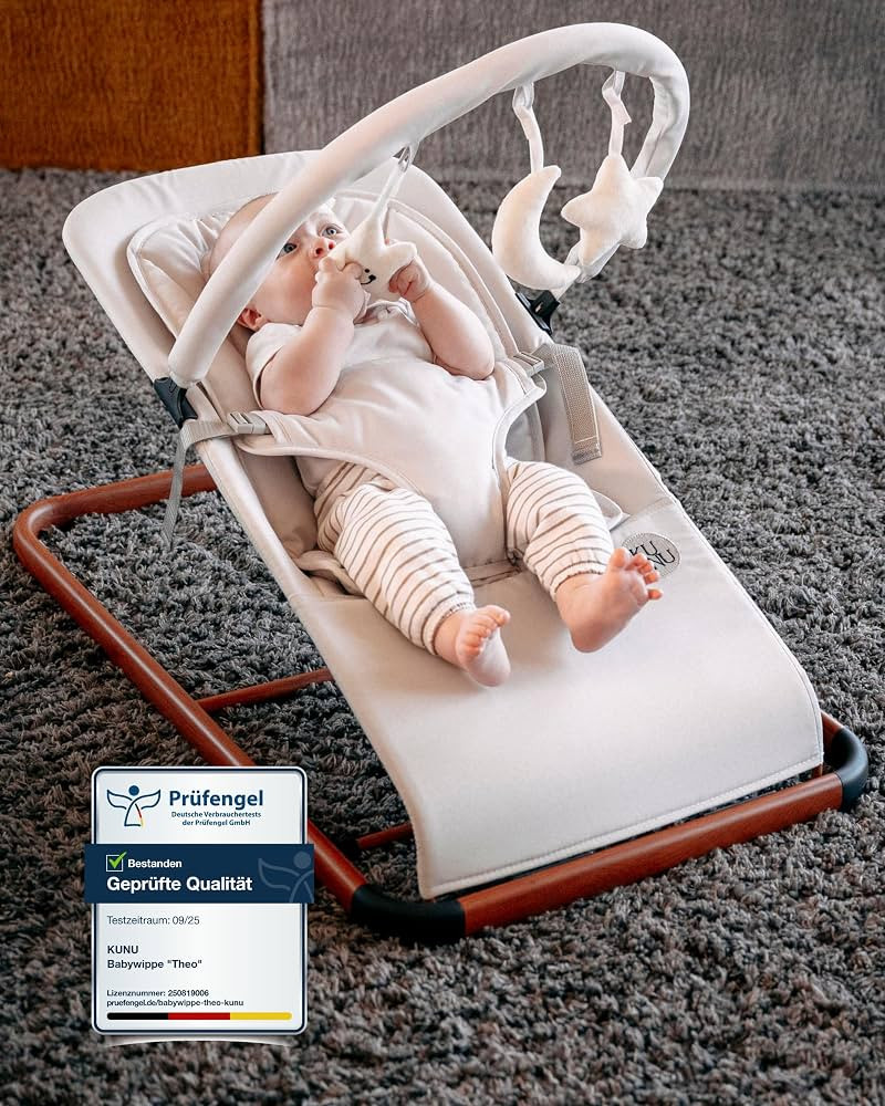 KUNU® Babywippe Neugeborene bis 24 Monate - Sichere Baby Wippe mit praktischer Tragetasche - Fal... | Amazon (DE)
