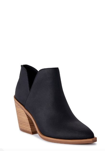 Time and Tru - Time and Tru Women's Heeled Cut Out Ankle Boots - Walmart.com | Walmart (US)