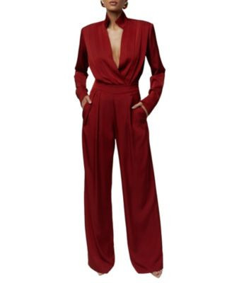 Jluxlabel Visionary Pleated Top Clara Wide Leg Pleated Trouser | Macy's