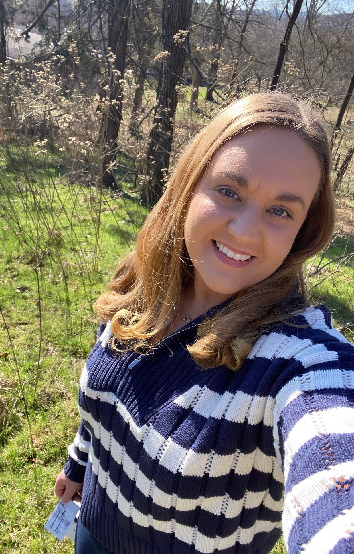 Striped sweater, navy and cream sweater, Spring sweater, target style, target sweater, collared sweater, mock turtleneck sweater, sweater weather, cami, undershirt

#LTKMidsize #LTKFindsUnder50 #LTKTravel