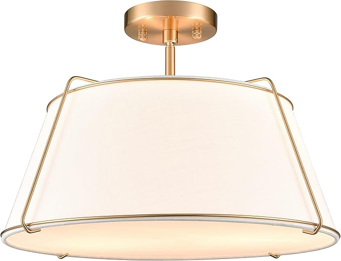 Light Society LS-C556-AB Lise Ceiling Light, Antique Brass/White | Amazon (US)