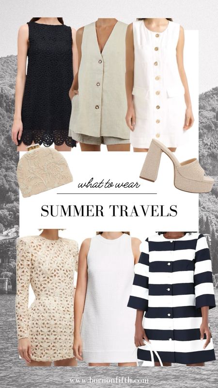 Short dresses to wear for your summer travels! White shift dress. Linen dress  

#LTKstyletip #LTKSeasonal #LTKtravel