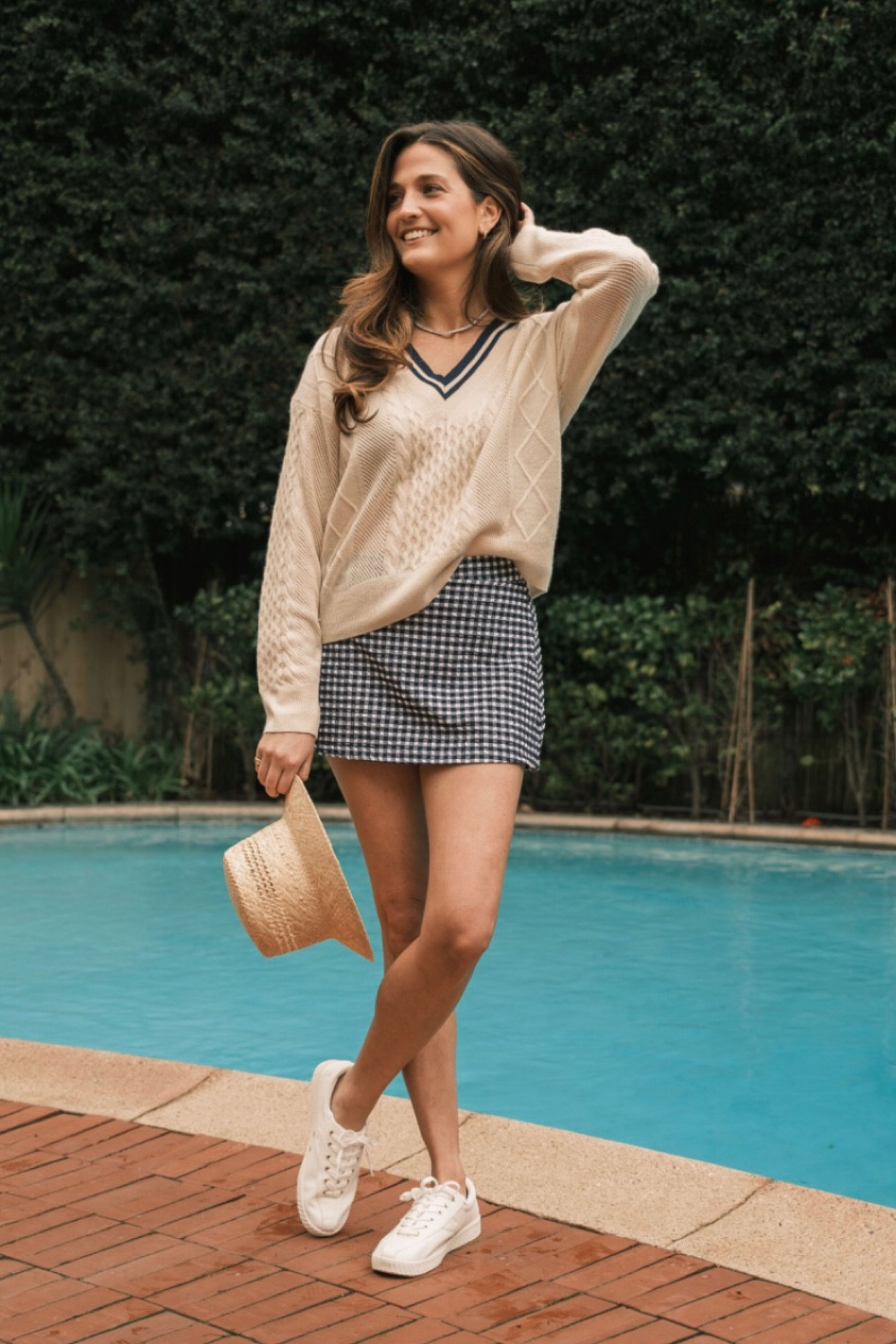 Highly recommend having your childhood best friend and her son on "make me laugh" duty to make sure you get the shot. Dressed head to toe in all my current favorites from @jcrew #injcrew #ad 